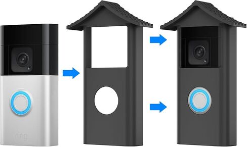 Baaletc Soft-Touch Silicone Cover for R-ing Video Doorbell (2 Gen)- Military-Grade Shock Absorption & All-Weather Shield Anti-Slip Grip, UV Proof (R-ing doorbell case-2020) in Saudi Arabia