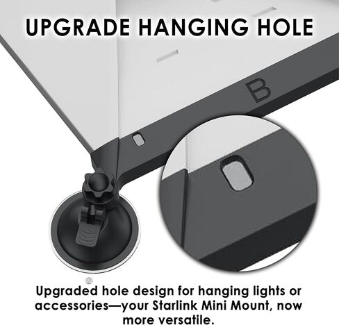 Starlink Mini Mount, Enhanced Strong Suction Cups, Starlink Mini Accessories Mount Adjustable Design for Car Windows, Sunroofs, RVs, Boats, Trucks - Stable Satellite Signal for Road Trips and Travel in Kuwait