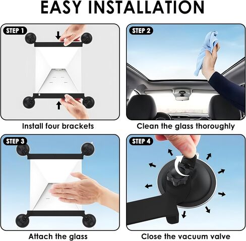 Starlink Mini Mount, Enhanced Strong Suction Cups, Starlink Mini Accessories Mount Adjustable Design for Car Windows, Sunroofs, RVs, Boats, Trucks - Stable Satellite Signal for Road Trips and Travel in Kuwait