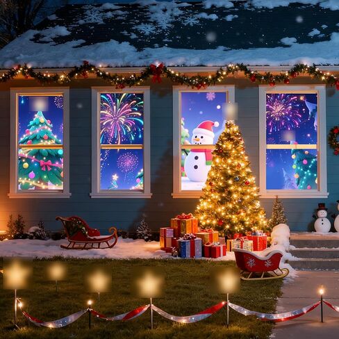 شاشة عرض خلفية ثلاثية الأبعاد مقاس 40 بوصة × 60 بوصة لعيد الميلاد، شاشة عرض نافذة محمولة قابلة للطي مع مجموعة تثبيت، شاشة عرض فيديو ثلاثية الأبعاد مزدوجة الجوانب للاستخدام الداخلي والخارجي in Kuwait