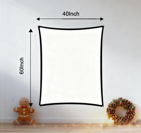 شاشة عرض خلفية ثلاثية الأبعاد مقاس 40 بوصة × 60 بوصة لعيد الميلاد، شاشة عرض نافذة محمولة قابلة للطي مع مجموعة تثبيت، شاشة عرض فيديو ثلاثية الأبعاد مزدوجة الجوانب للاستخدام الداخلي والخارجي in Kuwait