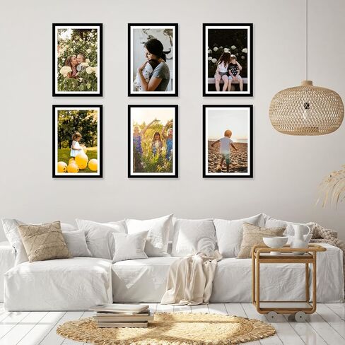 مجموعة إطارات صور مقاس 8.5 × 11 مكونة من 5 قطع للتعليق على الحائط والطاولة، شاشة مقاس 6 × 8 بوصة مع حصيرة أو 8.5 × 11 بدون حصيرة، إطار صور لشهادة مجمعة مقاس 8.5 × 11 مع زجاج شبكي مقاوم للكسر، 5 عبوات، أسود in Kuwait