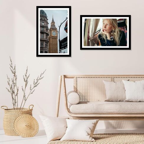 مجموعة إطارات صور مقاس 8.5 × 11 مكونة من 5 قطع للتعليق على الحائط والطاولة، شاشة مقاس 6 × 8 بوصة مع حصيرة أو 8.5 × 11 بدون حصيرة، إطار صور لشهادة مجمعة مقاس 8.5 × 11 مع زجاج شبكي مقاوم للكسر، 5 عبوات، أسود in Kuwait