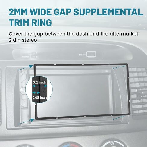 NuIth Double DIN مجموعة أدوات تثبيت راديو ما بعد البيع لسيارة Toyota Camry 2002-2006 بدون نظام ملاحة راديو داش ستيريو تركيب تركيب مجموعات دعامة الحافة (مجموعة أجهزة القياس + سلك) in Saudi Arabia