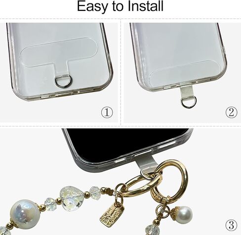 حبل مطرز بالخرز على شكل قلب مع لؤلؤ قزحي الألوان، هدية نسائية لجراب الهاتف، والحقيبة، والمحفظة in Kuwait