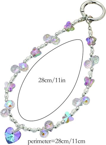 Natural Gemstone Beaded Phone Lanyard with Wrist Strap Stylish Phone Charm for Women Girls Durable Design for Smartphones in Saudi Arabia