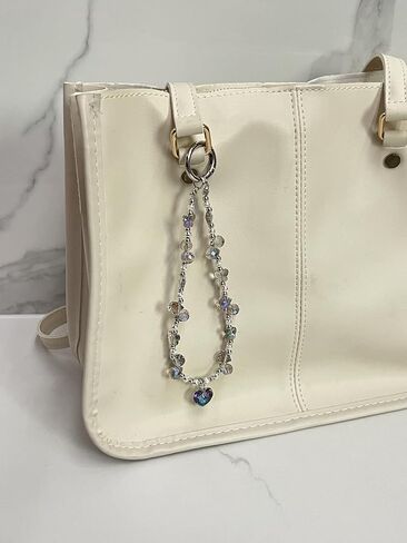 Natural Gemstone Beaded Phone Lanyard with Wrist Strap Stylish Phone Charm for Women Girls Durable Design for Smartphones in Saudi Arabia