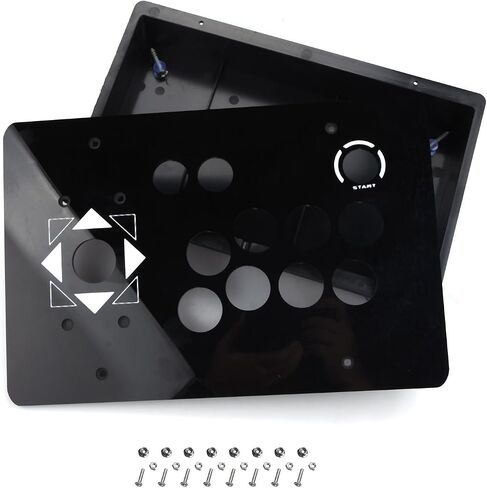 CHICHIYANG Arcade Joystick Base Box Case & Acrylic Panel Kit Suitable for DIY Arcade Game Machine Cabinet Controller in Saudi Arabia