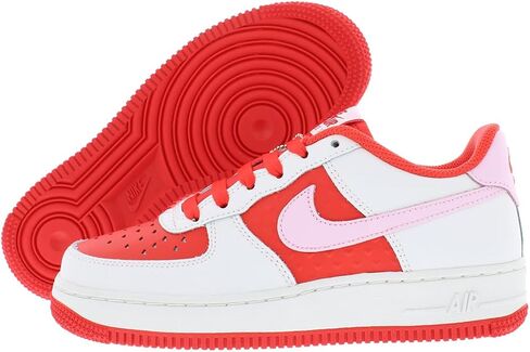 Nike Air Force 1 Big Kids' Shoes (HQ3249-043, Pure Platinum/Glacier Blue/Metallic Silver) in Saudi Arabia