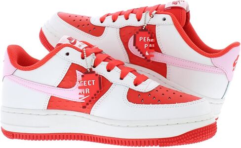 Nike Air Force 1 Big Kids' Shoes (HQ3249-043, Pure Platinum/Glacier Blue/Metallic Silver) in Saudi Arabia