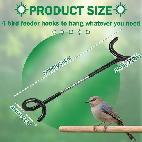 Ripeng 4 Packs Camping Lantern Hook Hangers 10 Inch Lantern Stand Outdoor Lighting Tent Pole Hooks, Double-Ended Winding Yard Bird Feeder Plant Tree Stand Hanger for Camping, Hunting, Hiking, Garden in Saudi Arabia