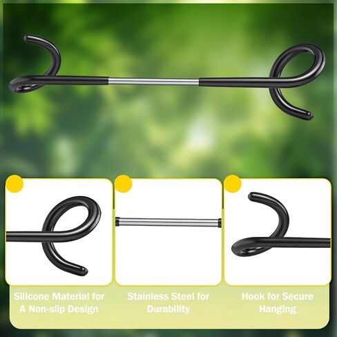 Ripeng 4 Packs Camping Lantern Hook Hangers 10 Inch Lantern Stand Outdoor Lighting Tent Pole Hooks, Double-Ended Winding Yard Bird Feeder Plant Tree Stand Hanger for Camping, Hunting, Hiking, Garden in Saudi Arabia