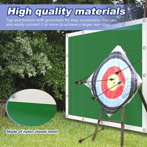 Syhood Archery Backstop Arrow Netting Backstop Target Block Heavy Duty Reinforced Archery Back Stop Reinforced Nets Accessories for Bow Backyard in Saudi Arabia