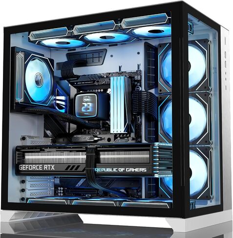 مبرد وحدة المعالجة المركزية AIO مقاس 120 مم مع شاشة رقمية، تبريد سائل 120 مم، مراوح ARGB PWM، LGA 1700/1200/115X/1366/775، AMD AM5/AM4، أسود in Kuwait