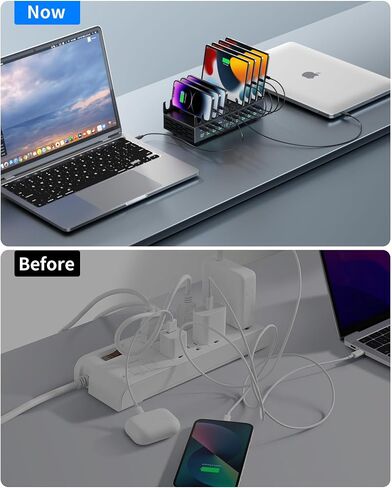 محطة شحن 690 وات لأجهزة متعددة، محطة شحن سريعة 20 منفذ USB C مع منفذ PD PPS مزدوج 100 وات، قاعدة شحن سريعة متعددة الأجهزة لأجهزة الكمبيوتر المحمول MacBook Pro وiPhone وiPad والكمبيوتر اللوحي والهاتف الخلوي in Kuwait