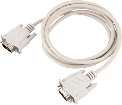 1.4 متر RS232 DB9 9 دبوس ذكر إلى VGA فيديو 15 دبوس ذكر كابل محول رمادي فاتح in Kuwait