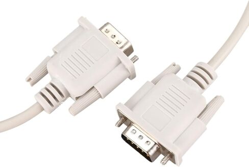 1.4 متر RS232 DB9 9 دبوس ذكر إلى VGA فيديو 15 دبوس ذكر كابل محول رمادي فاتح in Kuwait