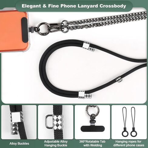 Phone Lanyard Crossbody, Adjustable Cell Phone Lanyard Neck Strap for All Phones, Universal Skin Friendly Phone Strap Crossbody for Women and Men in Saudi Arabia