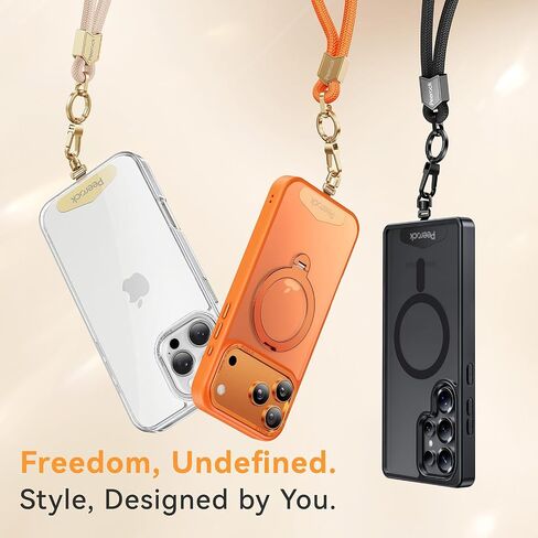Phone Lanyard Crossbody with Metal Buckles, Adjustable Neck Strap with Universal Multifuctional Stainless Steel Phone Lanyard Tab Comfortable and Durable, Gold in Saudi Arabia