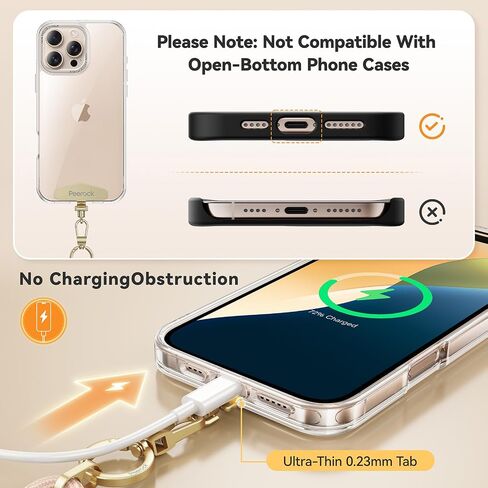 Phone Lanyard Crossbody with Metal Buckles, Adjustable Neck Strap with Universal Multifuctional Stainless Steel Phone Lanyard Tab Comfortable and Durable, Gold in Saudi Arabia