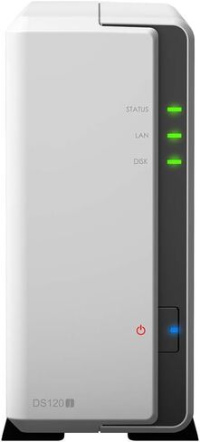 Synology DiskStation DS120j NAS Server، Marvell Armada 3700 88F3720، ذاكرة DDR3L سعة 512 ميجابايت، 2 تيرابايت SATA، برنامج Synology DSM in Kuwait