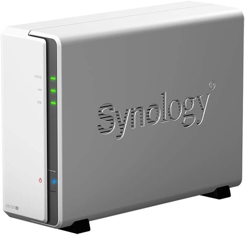 Synology DiskStation DS120j NAS Server، Marvell Armada 3700 88F3720، ذاكرة DDR3L سعة 512 ميجابايت، 2 تيرابايت SATA، برنامج Synology DSM in Kuwait