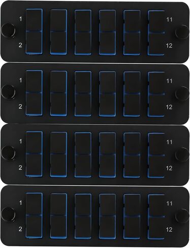 12 Fibers OS2 Single Mode 9/125μm, Fiber Adapter Panel Enclosure, 6 x SC UPC Duplex (Blue) Ports, Compatible Fiber Patch Panel Compatible for 1.25G/10GB OS1-2/OM1-3 Networks in Saudi Arabia
