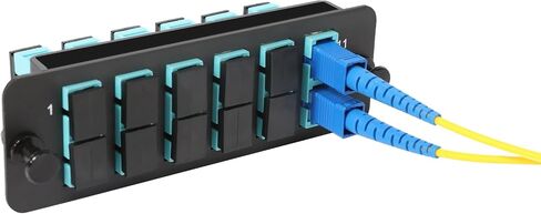 12 ألياف OS2 أحادية الوضع 9/125 ميكرومتر، حاوية لوحة محول الألياف، 6 × منافذ SC UPC مزدوجة (زرقاء)، لوحة تصحيح ألياف متوافقة متوافقة مع شبكات 1.25G/10GB OS1-2/OM1-3 in Saudi Arabia