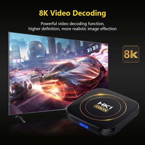 Android TV Box 4GB RAM 32GB ROM، Smart TV Box H618 Chipset، 4K، HDR10+، Wi-Fi 2.4/5.8 جيجا هرتز، Bluetooth 4.0، USB 2.0/3.0 100M Ethernet Android 12.0 in Kuwait