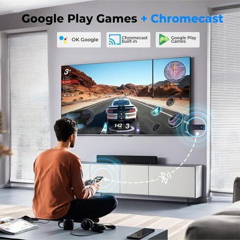 Android TV Stick 14.0, 2025 4K TV Stick 2GB RAM 16GB ROM Ultra HD RK3518 CPU Supports 2.4G/5G Wi-Fi Bluetooth 5.0 USB HDR10 with Bluetooth Voice Remote Control - Black in Kuwait