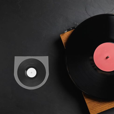 50 Pcs Vinyl Outer Sleeves, Clear Vinyl Record Sleeves 5.1" x 5" Vinyl Record Protector Covers for 5" Single Mini LP,CD Storage Collections in Saudi Arabia