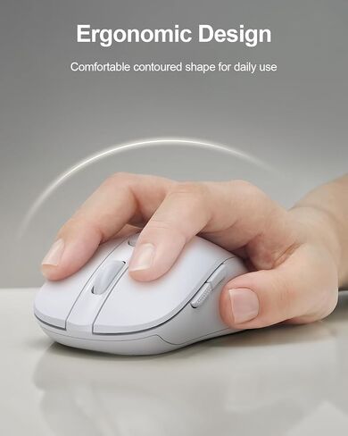 USB Wireless Mouse for Laptop PC Mac, 2.4GHz Cordless Mouse with 6 Buttons, 5-Level Adjustable 4000 DPI, Ergonomic Portable Optical Computer Mice, 24-Month Battery Life-Pink in Kuwait