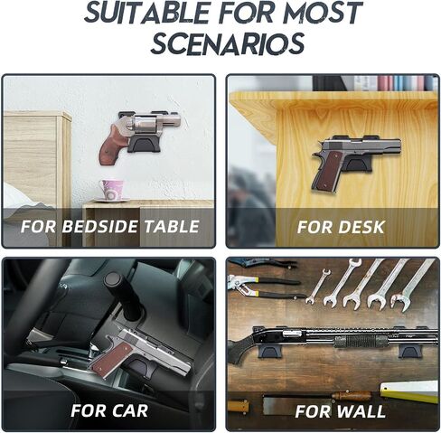 HUICOCY Gun Magnets with Safety Trigger Guard Protection, Concealed Gun Magnet Mount Rated Max up to 15 LBS for Most Guns, Magnetic Gun Mount for Vehicle, Car, Truck, Wall, Safe, Desk(1 Pack) in Saudi Arabia