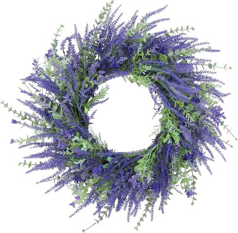 Wreath for Front Door,24-26 Inch Large Faux Wreath with Bow Christmas Wreathe Indoor Outdoor Artificial Decorative for Winter-to-Spring Season in Saudi Arabia