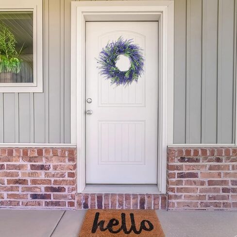 Wreath for Front Door,24-26 Inch Large Faux Wreath with Bow Christmas Wreathe Indoor Outdoor Artificial Decorative for Winter-to-Spring Season in Saudi Arabia