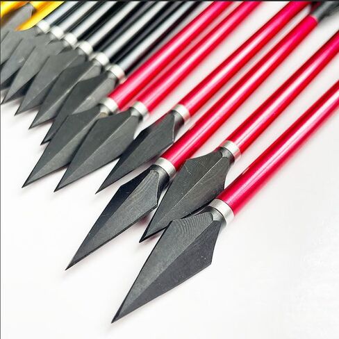 6.7 Inch Mini Archery Crossbow Bolts Set with Sharp Metal Tip, Reusable Durable Arrow Dart for Shooting Target Practice, Small Hunting Game, Outdoor Fishing-Red in Saudi Arabia