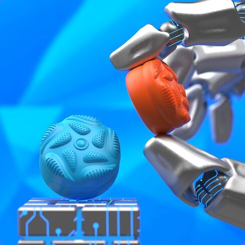 PlayVital for Switch 2 Thumbs Cushion Caps Thumb Grips (4-Pack) | غطاء مقبض عصا التحكم من السيليكون لجهاز نينتندو سويتش 2 جويكون، تصميم نسيج مضاد للانزلاق - أزرق وبرتقالي in Saudi Arabia