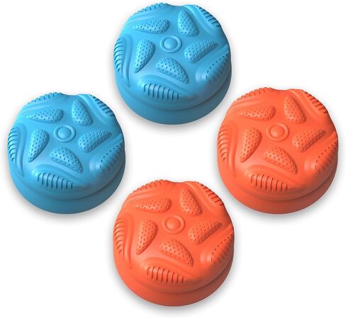 PlayVital for Switch 2 Thumbs Cushion Caps Thumb Grips (4-Pack) | غطاء مقبض عصا التحكم من السيليكون لجهاز نينتندو سويتش 2 جويكون، تصميم نسيج مضاد للانزلاق - أزرق وبرتقالي in Saudi Arabia