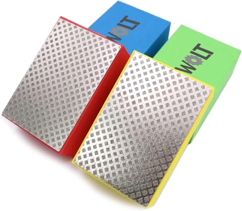 Diamond Hand Polishing Pads for Sanding Concrete Glass Stone Granite Marble 60#,100#,200#,400# (4Pcs/Set)… in Kuwait