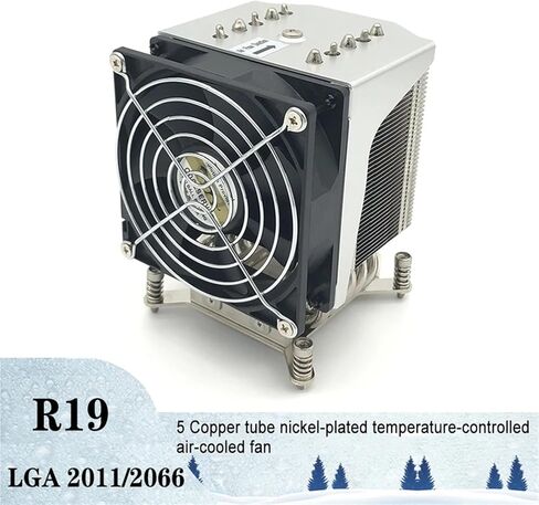 R19 4U Server CPU Cooler 5 Heatpipes Desktop Case Silent Fan for LGA2011 2066 115X Workstation Computer Radiator(LGA2011 2066) in Kuwait
