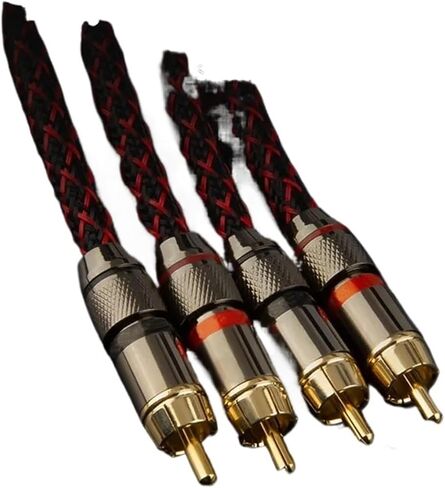 1 Pair R/CA Cable 2 to Interconnect Cables HiFi Stereo 4N OFC Male for Amplifier DAC TV Car(3m) in Saudi Arabia