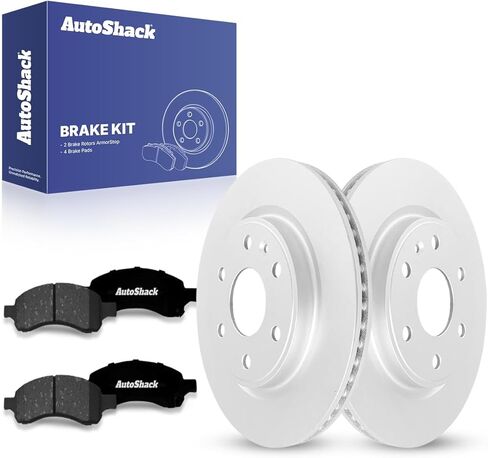 Autoshack Front Brake Kit Replacement for GMC Acadia Limited Saturn Outlook 2009-2017 Chevrolet Traverse 2008-2017 Buick Enclave Disc Brake Rotor with Ceramic Brake Pad 12.8" (325.0 mm) SCD1169-R65152 in Saudi Arabia