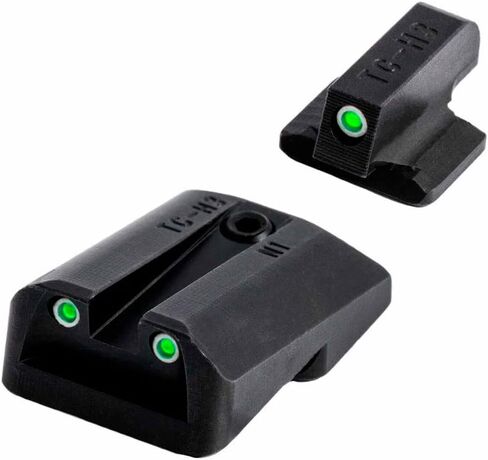 Truglo Tritium Handgun Sight High-Visible Front & Rear Night Sights with Daylight White Dots & Low-Light Tritium Glowing Green Dots, Compatible with 1911 Handguns in Saudi Arabia