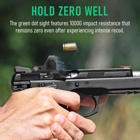 Motion Awake Red/Green Dot Sight للمسدسات والبنادق والبنادق، 12 تعديل للسطوع، نطاق نقطة حمراء/أخضر 2MOA، بصريات منعكسة مفتوحة مناسبة لسكك RMR أو Picatinny مقاس 20 مم in Kuwait