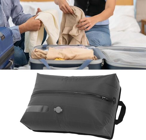 AUNMAS Vacuum Compression Bag 17L Travel Space Saving Suitcases with Quick Air Release Valve for Business Trips, Camping and Outdoor Activities, Made from Strong 70D TPU (Without Window) in Saudi Arabia