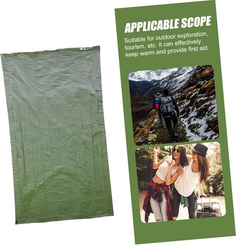 BESPORTBLE PE Aluminum Emergency Sleeping Bag with Whistle Portable Storage Sack for Camping and Hiking Multi-Use Thermal Survival Bag Compression Stuff Sack for Adults in Saudi Arabia