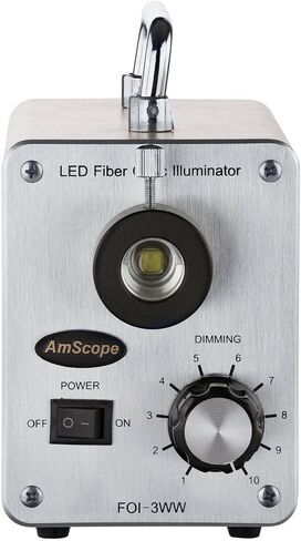 AmScope LED-30WY 30W LED Fiber Optic Dual Gooseneck Lights Microscope Illuminator in Saudi Arabia