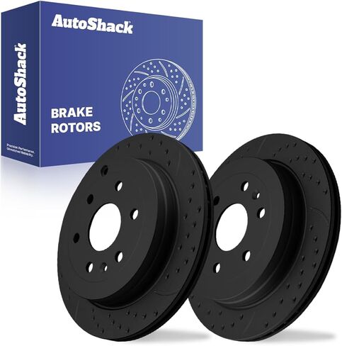 Autoshack زوج من 2 Turboguard الخلفي مغلي محفور محفور الفضة دوارات سائق بديل واستبدال جانب الركاب ل Chevrolet Traverse GMC Acadia Limited Buick Enclave Saturn Outlook PR65153DSCPR in Saudi Arabia
