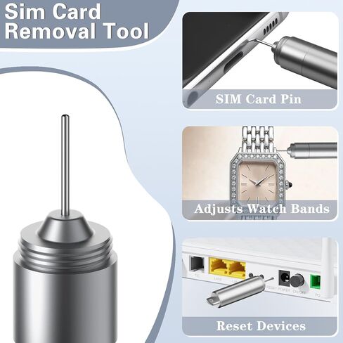 SIM Card Removal Tool - SIM Ejector Pin with Cleaning Brush and Small Carabiner Clip - 2 in 1 EDC Eject Pins Reset Needle for All Cell Phones in Kuwait
