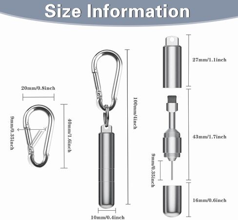 SIM Card Removal Tool - SIM Ejector Pin with Cleaning Brush and Small Carabiner Clip - 2 in 1 EDC Eject Pins Reset Needle for All Cell Phones in Kuwait